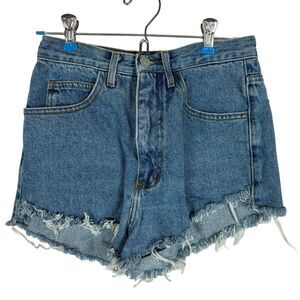 Vintage 90's Guess Jean U.S.A. Cotton Mom Cut Off Shorts High-Rise Size 28